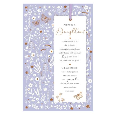 What Is a Daughter Birthday Card with Bookmark Keepsake £4.25